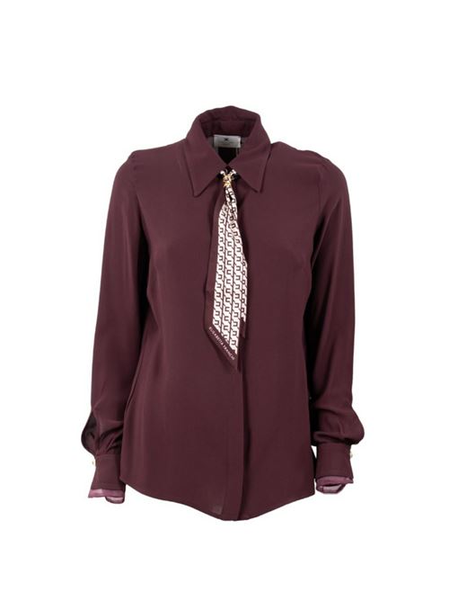 SHIRT WITH SCARF ELISABETTA FRANCHI | CA09356E2EA4 Merlot